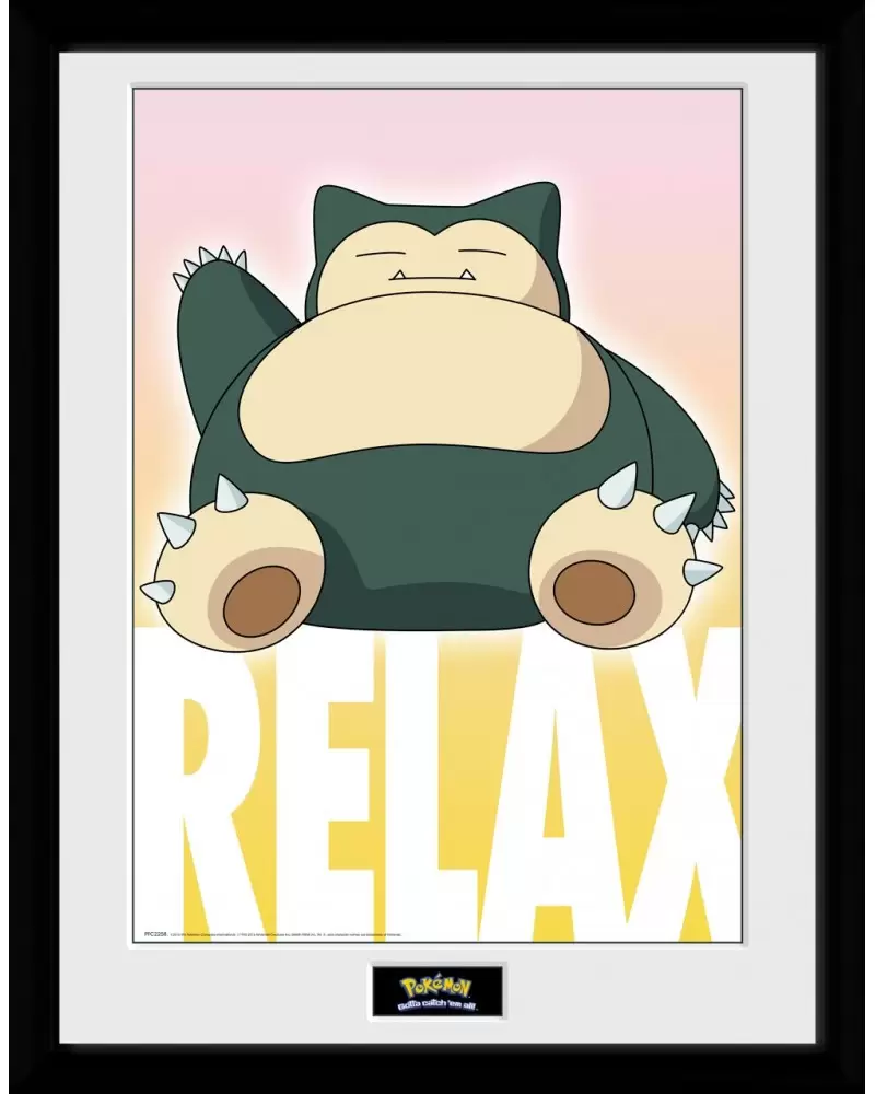 Pokemon Framed Poster Pokemon Snorlax